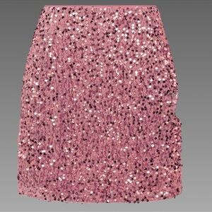 NWT Kinghua Sequin High Waisted Glitter Sparkly Bodycon Mini Skirt XS